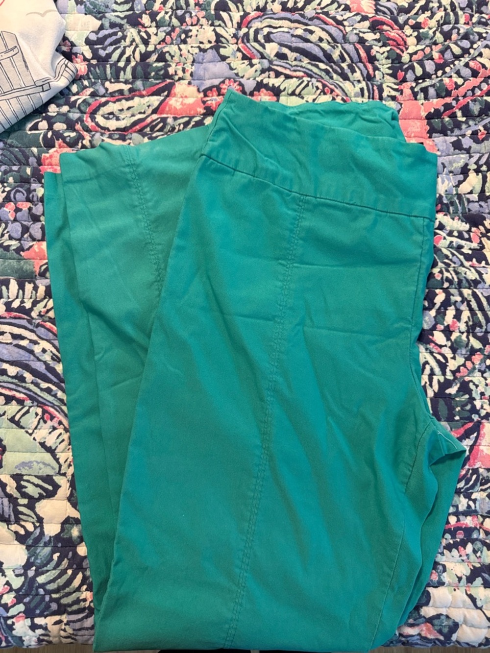 New Directions Teal Pull-On Stretch Pants
